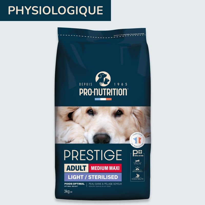 Prestige Chien Adult Medium Maxi Light / Sterilised | Croquettes Pour Chien De Moyenne Et Grande Taille Stérilisé 15kg Achat En Une Fois - Pro-nutriti