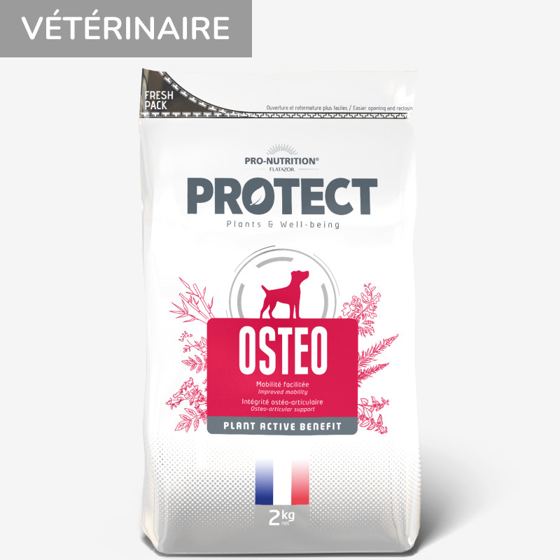 PROTECT CHIEN  OSTEO | Croquettes vétérinaires pour chien ayant des problèmes ostéo 2kg  - Pro Nutrition - Flatazor