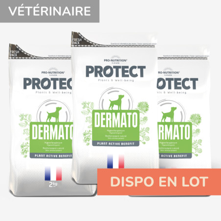  PROTECT CHIEN DERMATO - Croquettes hypoallergéniques pour chien présentant des troubles cutanés - PACK DECOUVERTE 3x2KGPro-Nutr