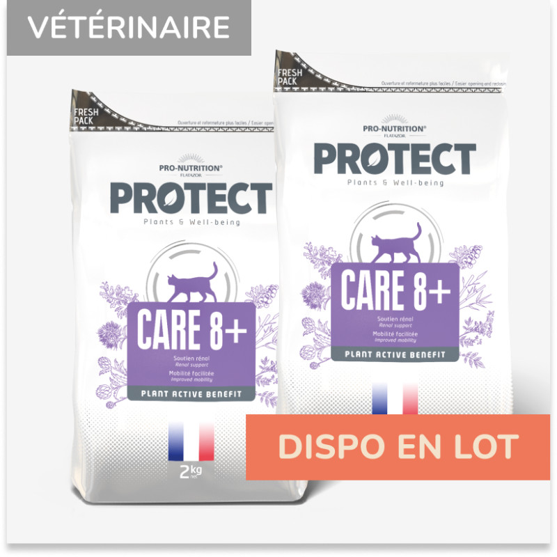 PROTECT CHAT  CARE 8+ | Croquettes vétérinaires pour chat senior - Pro Nutrition - Flatazor