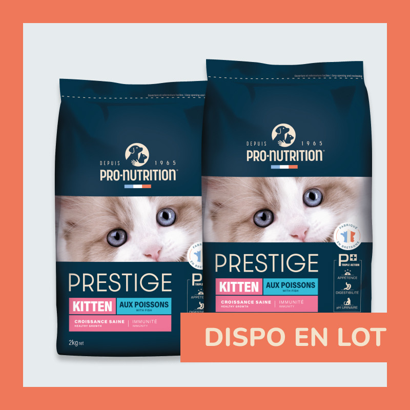 PRESTIGE CHAT KITTEN AUX POISSONS | Croquettes pour chaton aux poissons- Pro Nutrition - Flatazor