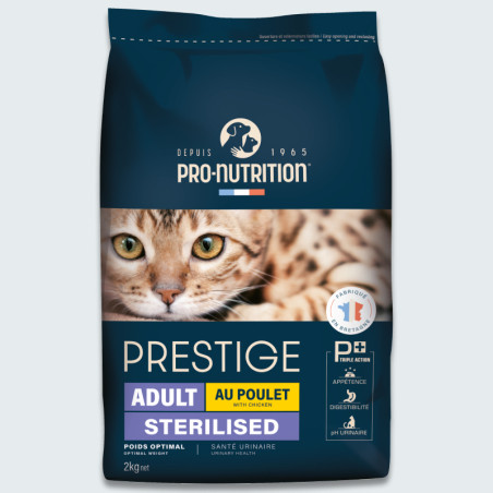  PRESTIGE CHAT ADULT AU POULET STERILISED | Croquettes pour chat stérilisé au pouletPro-Nutrition Flatazor 6