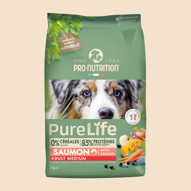  Pure Life Chien Adult Medium - Saveur Saumon 1