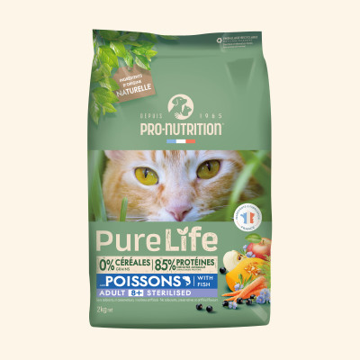  Adult 8+ - Saveur Poissons | Chat adulte stérilisé, de plus de 8 ansPro-Nutrition Flatazor 1