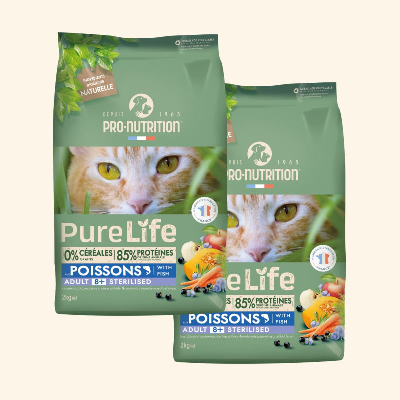  Adult 8+ - Saveur Poissons | Chat adulte stérilisé, de plus de 8 ansPro-Nutrition Flatazor 1